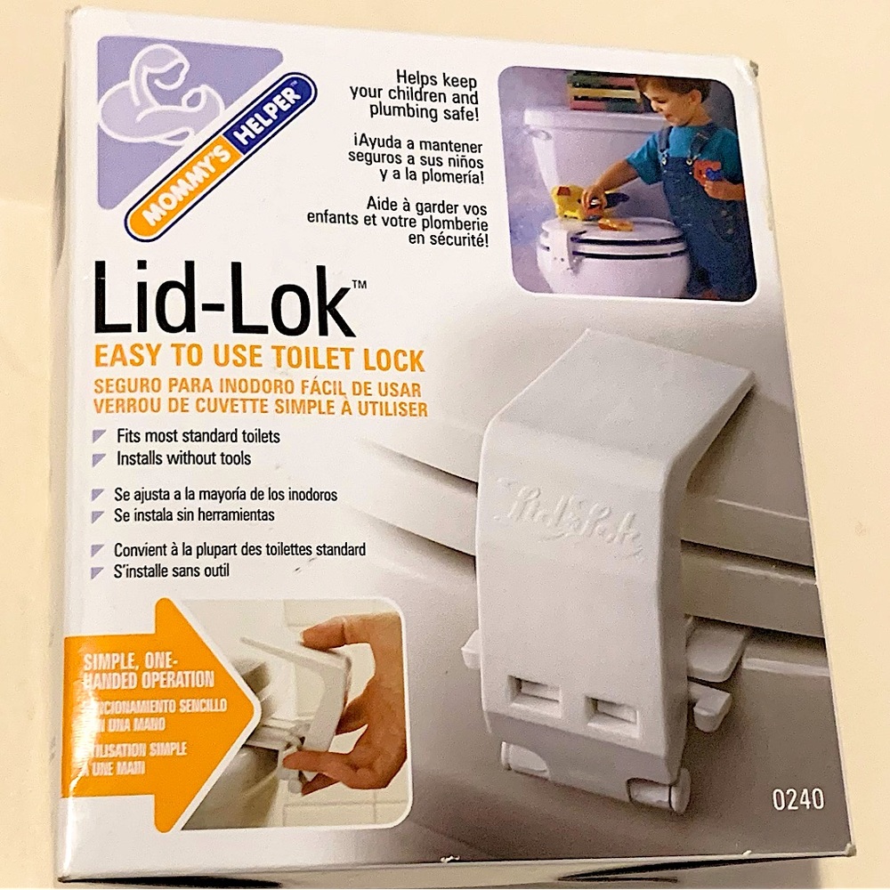 Mommy's Helper Lid-Lok Toilet Seat Safety Latch, White